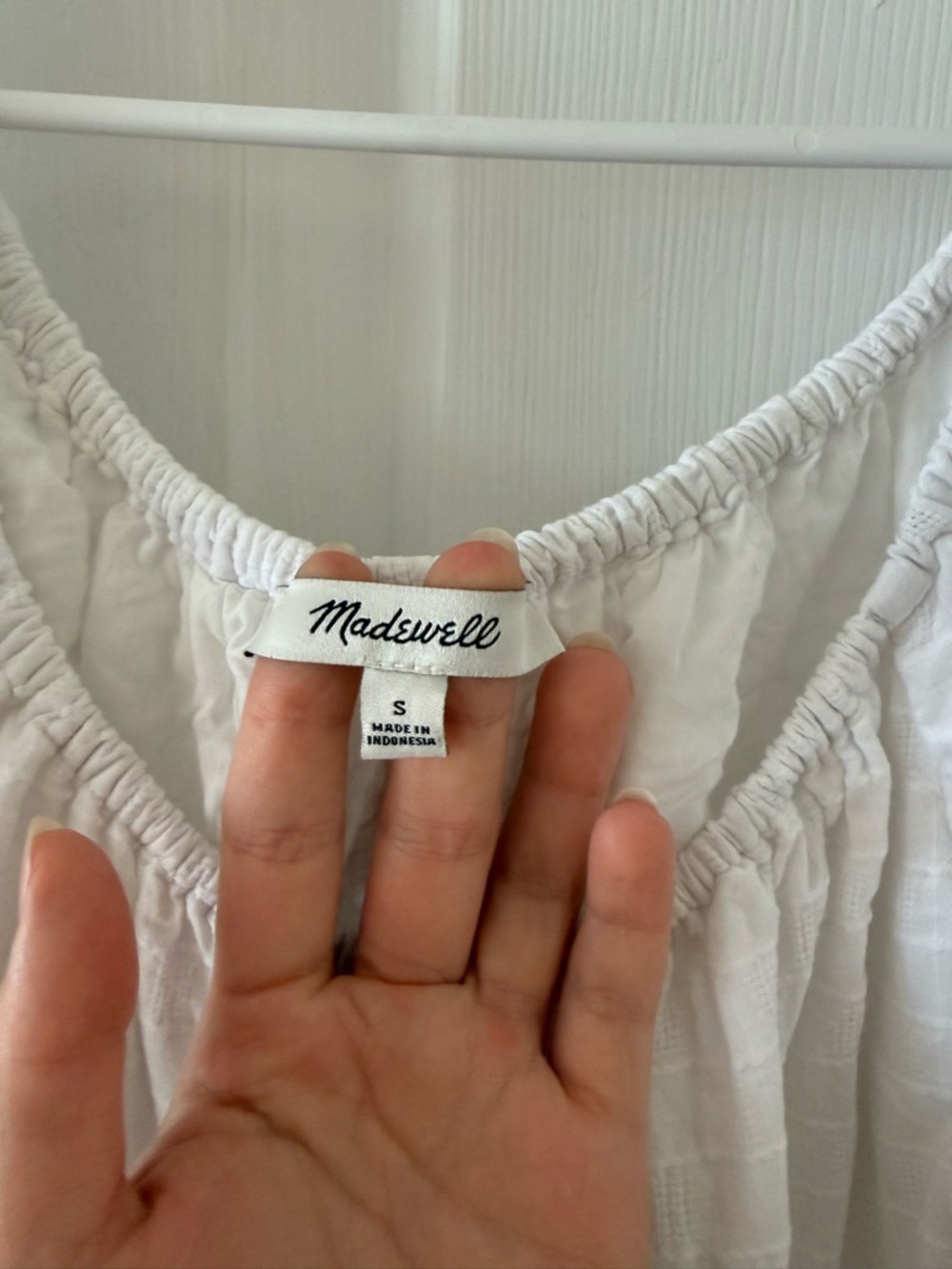 Madewell White Puff-Sleeve Cotton Dress - Picture 2 of 5